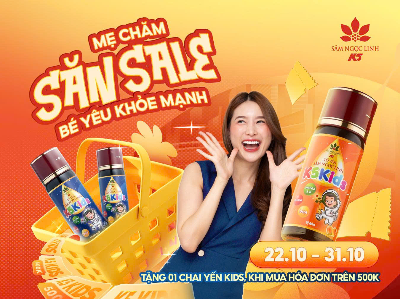 Ưu đãi trong tháng 10 sẽ được nhận Yến Kids.