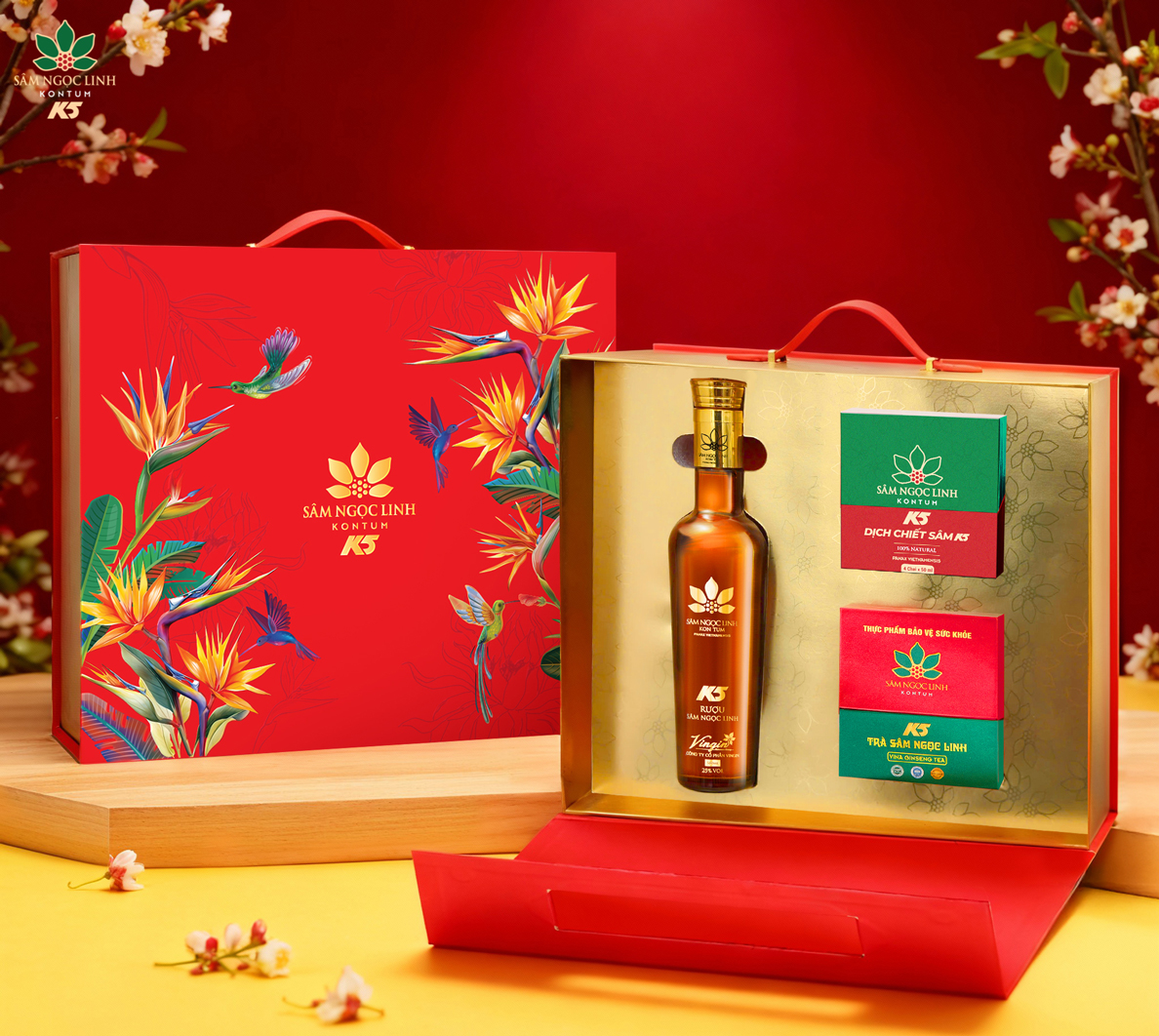 Hộp quà Tết Hòa Xuân – An lành sum vầy, lan tỏa yêu thương.