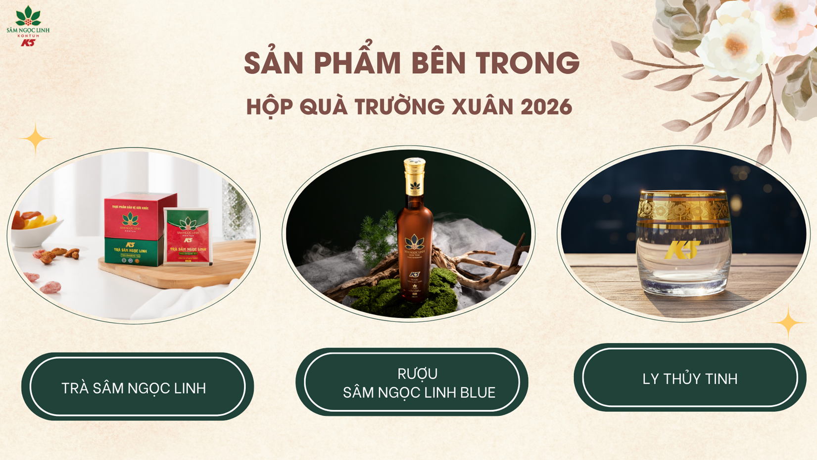  Các sản phẩm bên trong của hộp quà Trường Xuân 2026.