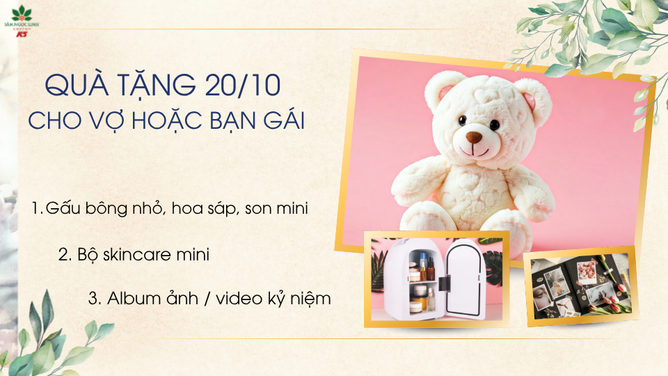 Quà tặng 20/10 dành cho vợ hoặc bạn gái.
