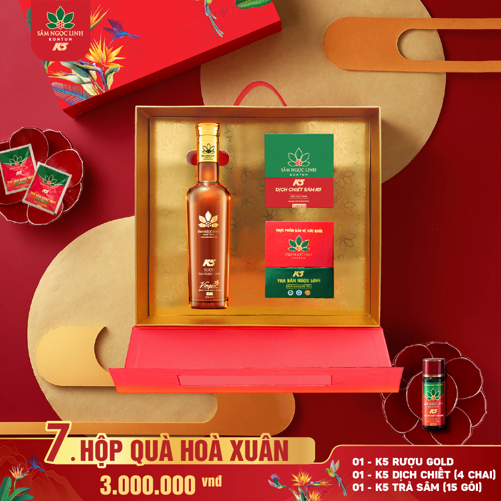 Hộp quà Tết Hòa Xuân 2026 của K5.
