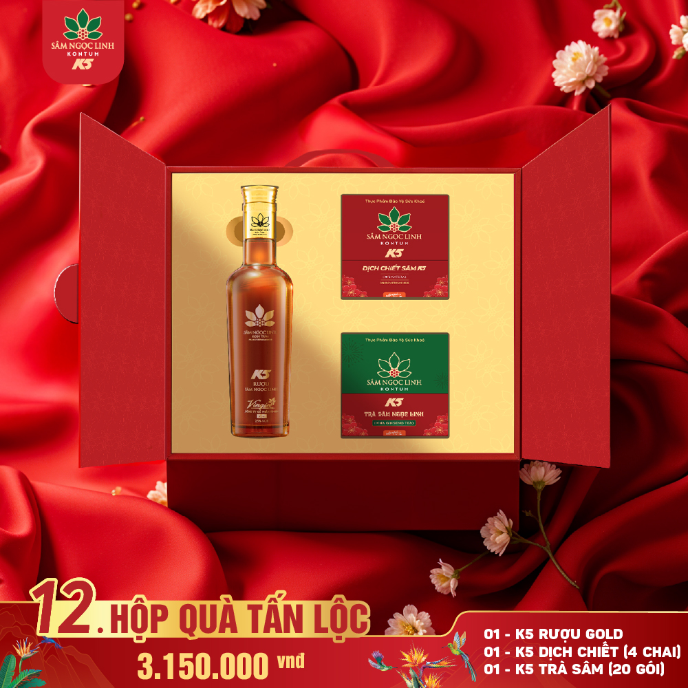 Hộp Quà Tấn Lộc 2025 (Gold + Dịch + Trà20)`